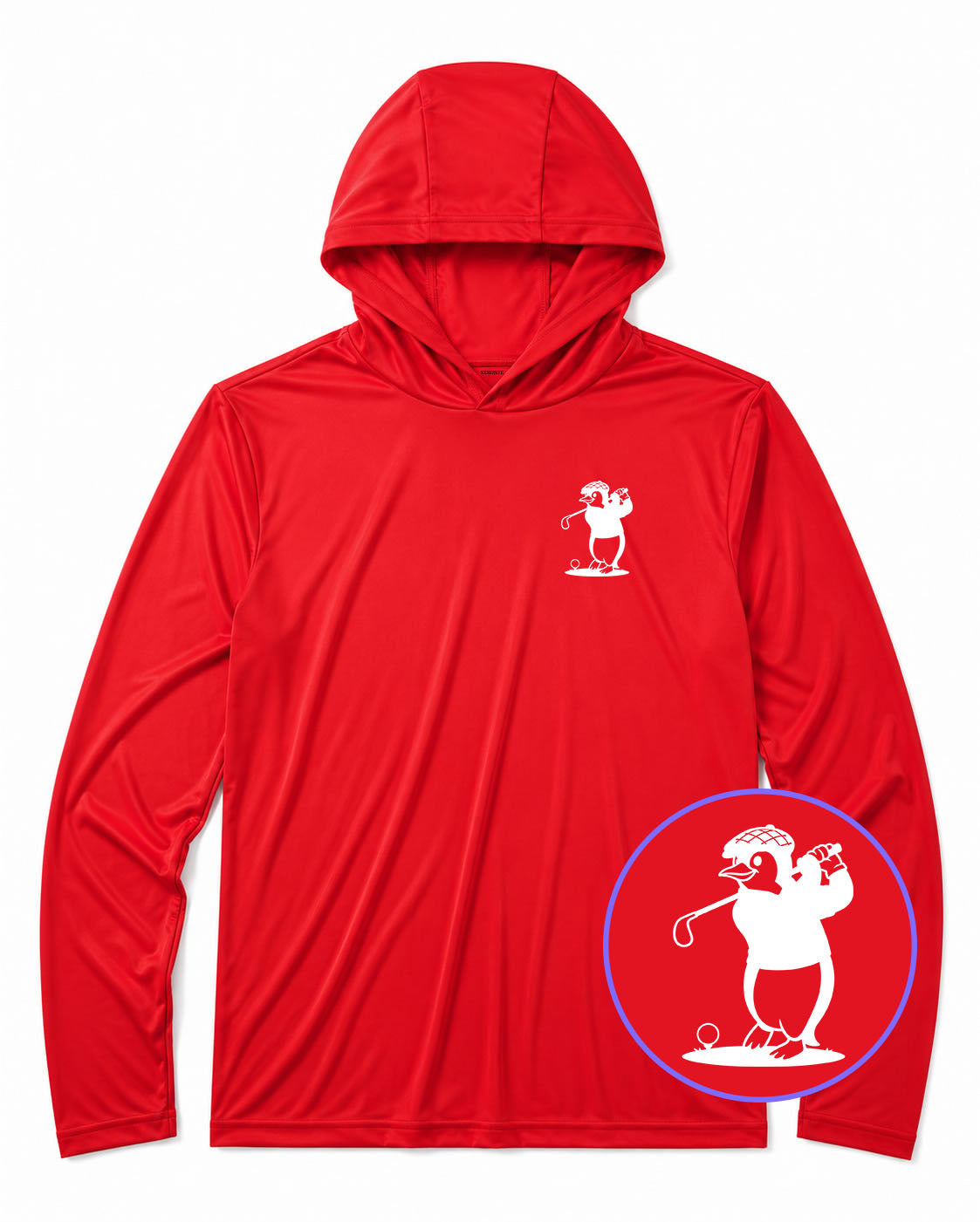 Red Penguin Men's Lightweight Performance Golf Hoodie