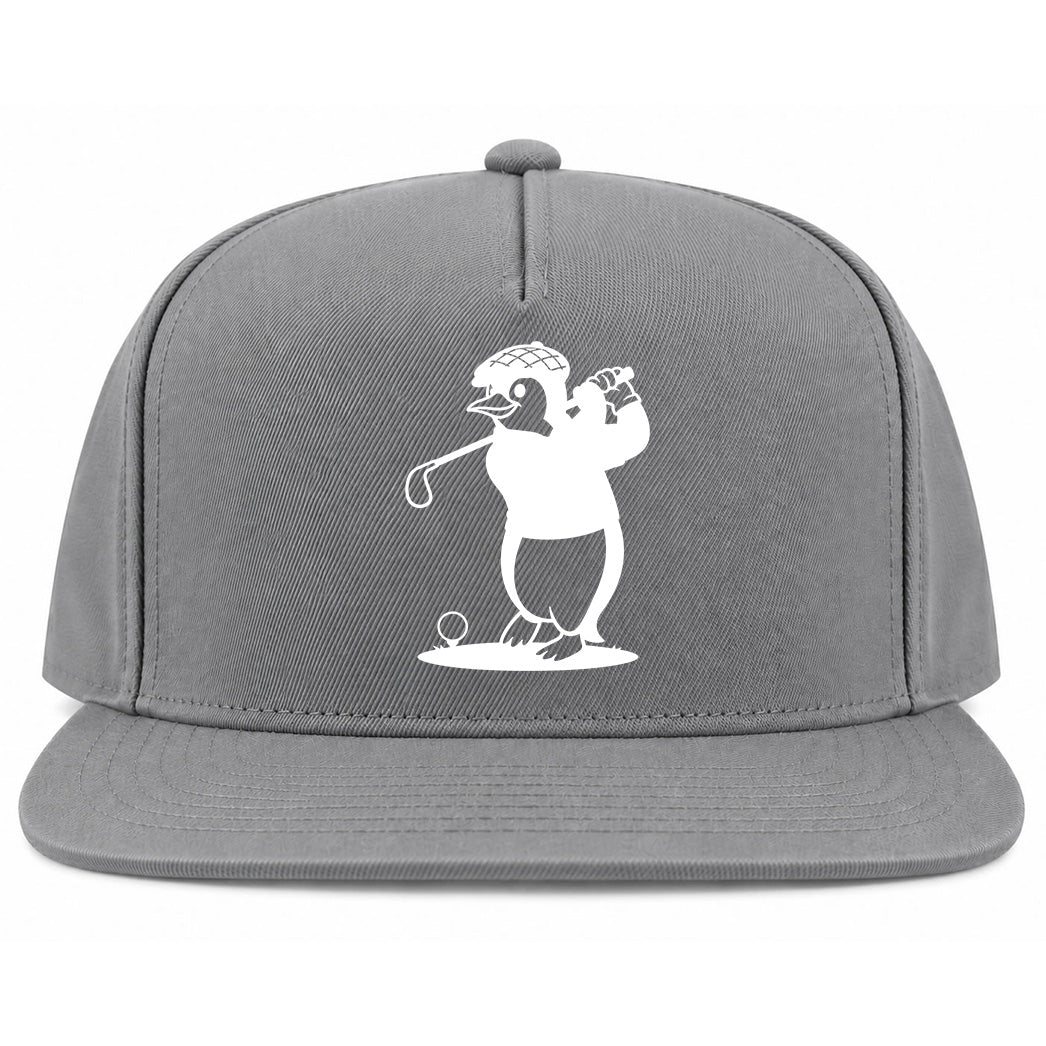 Grey Penguin Golf Snapback Hat