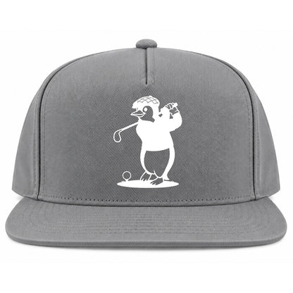 Grey Penguin Golf Snapback Hat