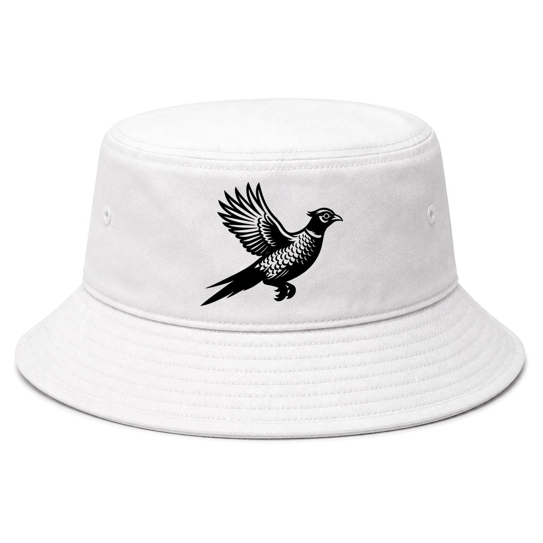 White Pheasant Hunting Bird Golf Bucket Hat