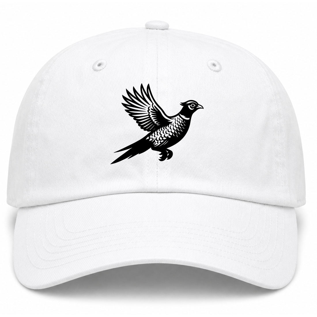White Pheasant Hunting Bird Golf Dad Hat
