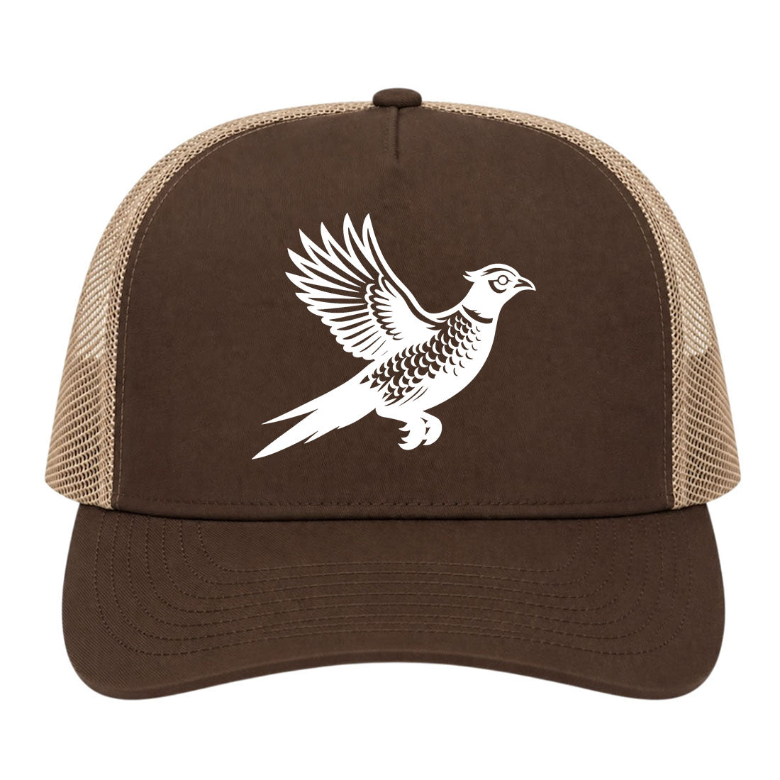 Brown Pheasant Hunting Bird Golf Trucker Hat