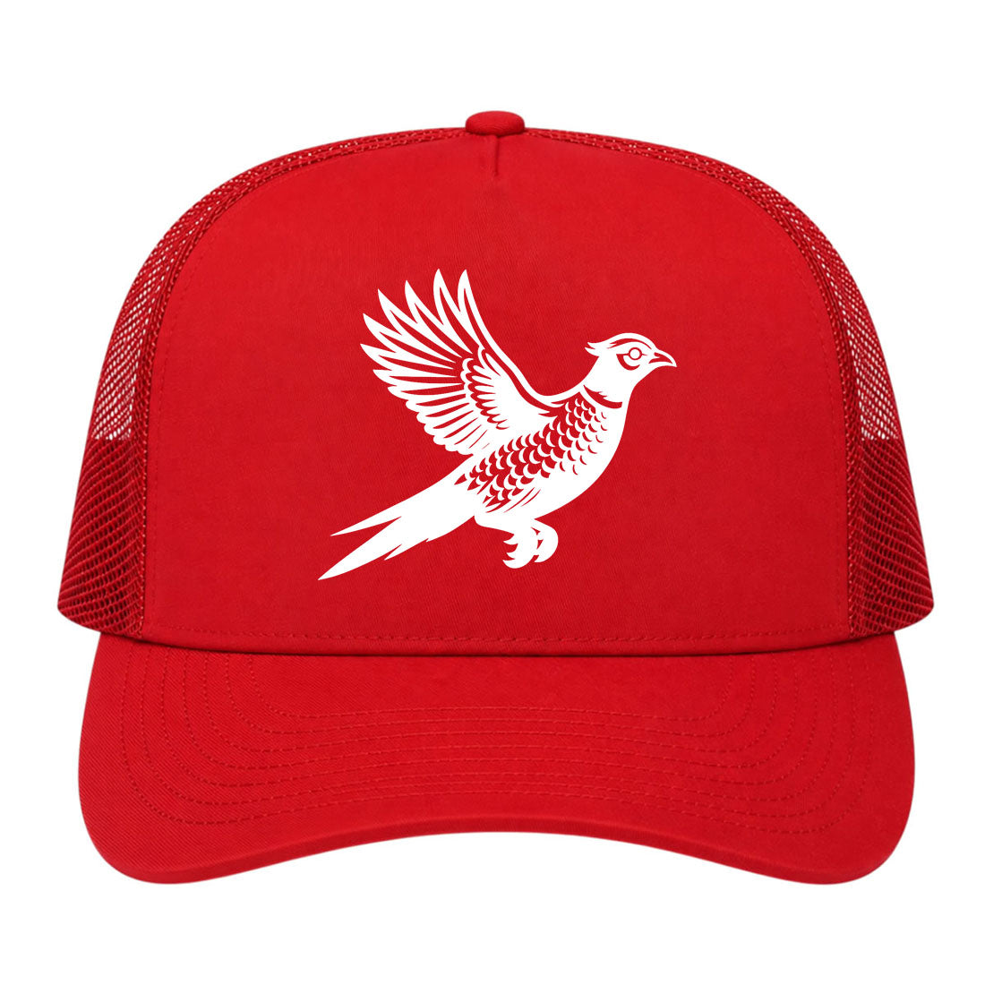 Red Pheasant Hunting Bird Golf Trucker Hat