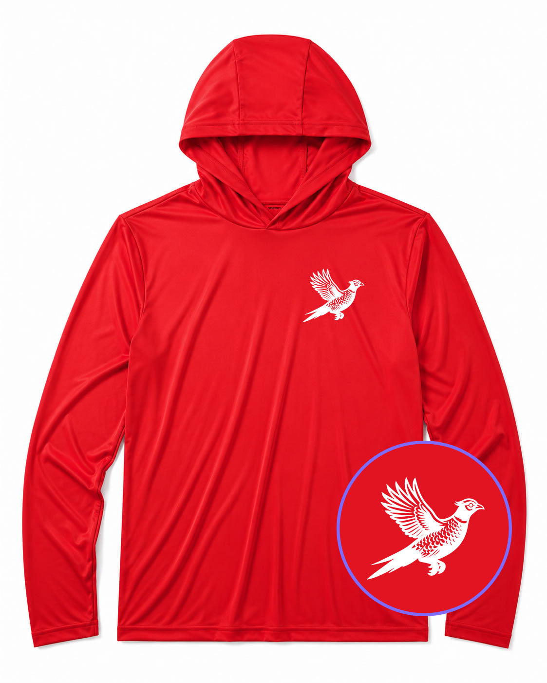 Red Pheasant Hunting Bird Men's Lightweight Performance Golf Hoodie