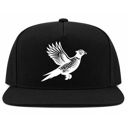 Black Pheasant Hunting Bird Golf Snapback Hat