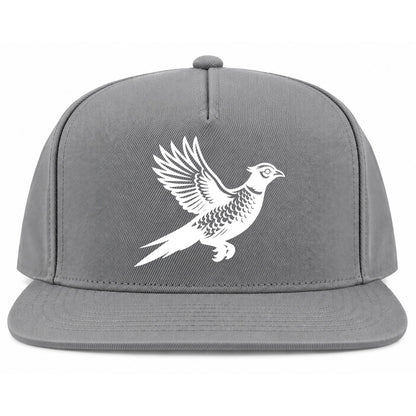 Grey Pheasant Hunting Bird Golf Snapback Hat
