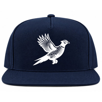 Navy Blue Pheasant Hunting Bird Golf Snapback Hat