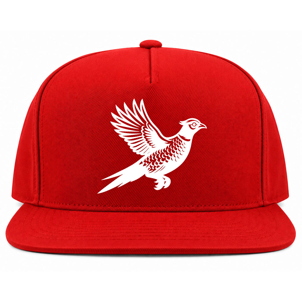 Red Pheasant Hunting Bird Golf Snapback Hat