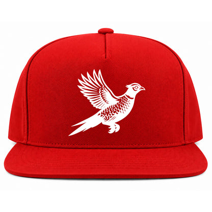 Red Pheasant Hunting Bird Golf Snapback Hat