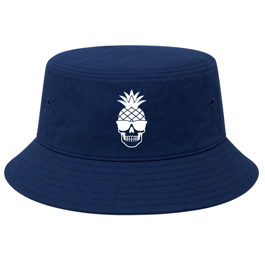 Navy Pineapple Skull Tiki Golf Bucket Hat