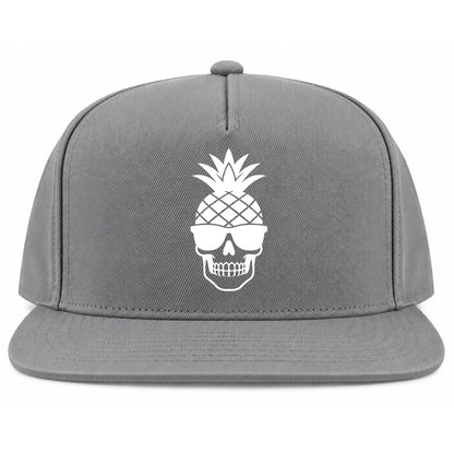 Grey Pineapple Skull Tiki Golf Snapback Hat