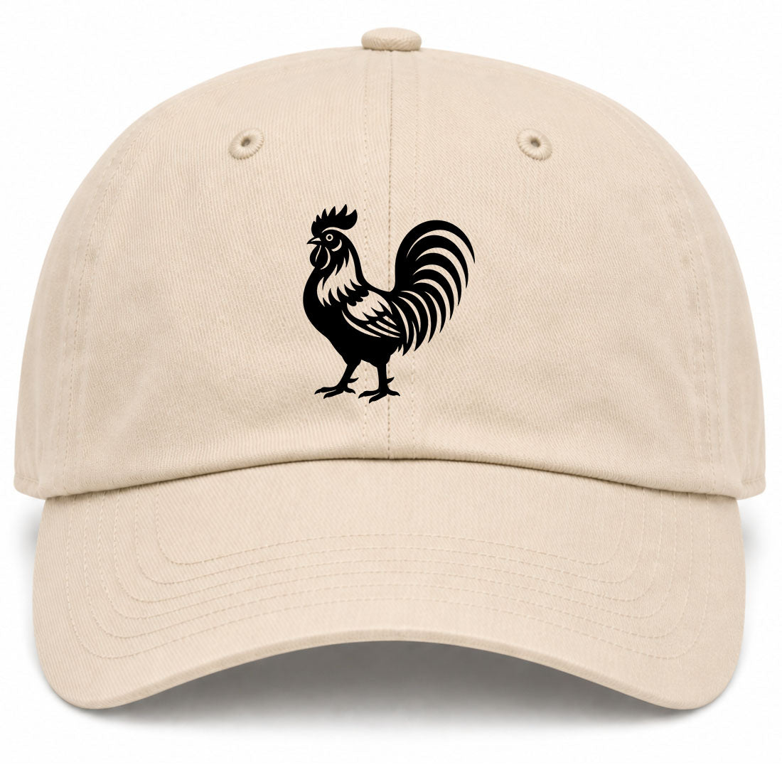 Beige Rooster Farm Animal Golf Dad Hat