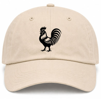 Beige Rooster Farm Animal Golf Dad Hat