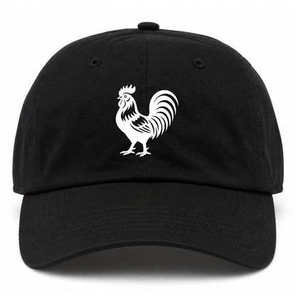 Black Rooster Farm Animal Golf Dad Hat