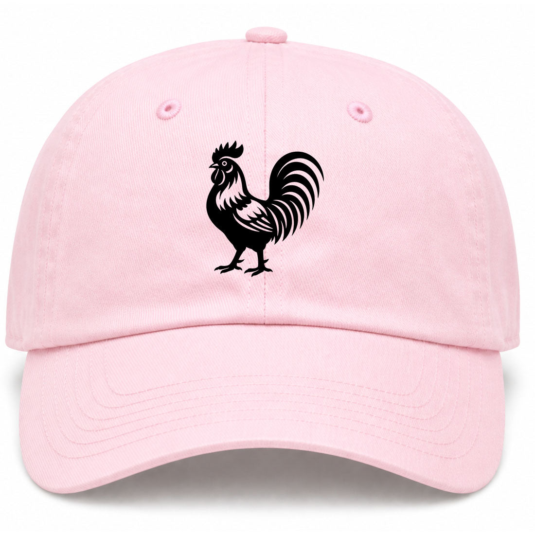 Pink Rooster Farm Animal Golf Dad Hat