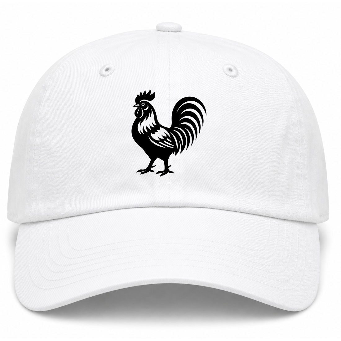 White Rooster Farm Animal Golf Dad Hat