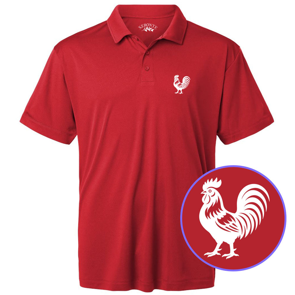 Red Rooster Farm Animal Men's Golf Polo Shirt