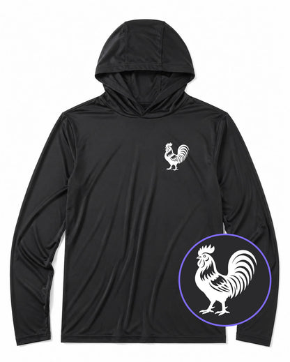 Black Rooster Farm Animal Men's Lightweight Performance Golf Hoodie