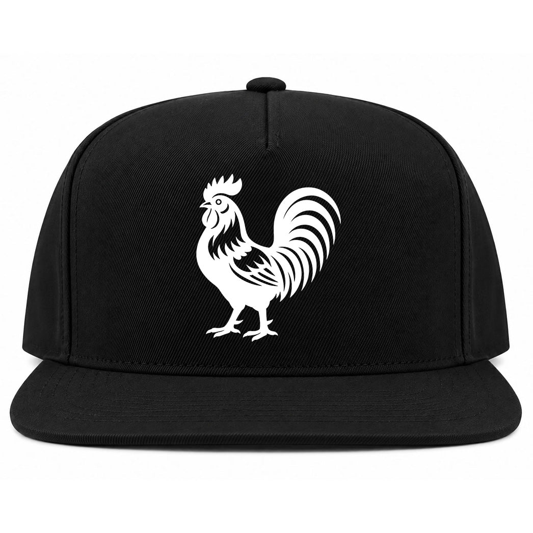 Black Rooster Farm Animal Golf Snapback Hat