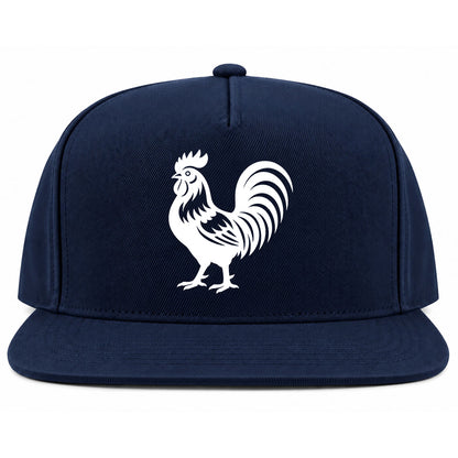 Navy Blue Rooster Farm Animal Golf Snapback Hat