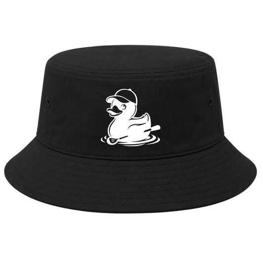 Black Rubber Duck With Golf Club Golf Bucket Hat