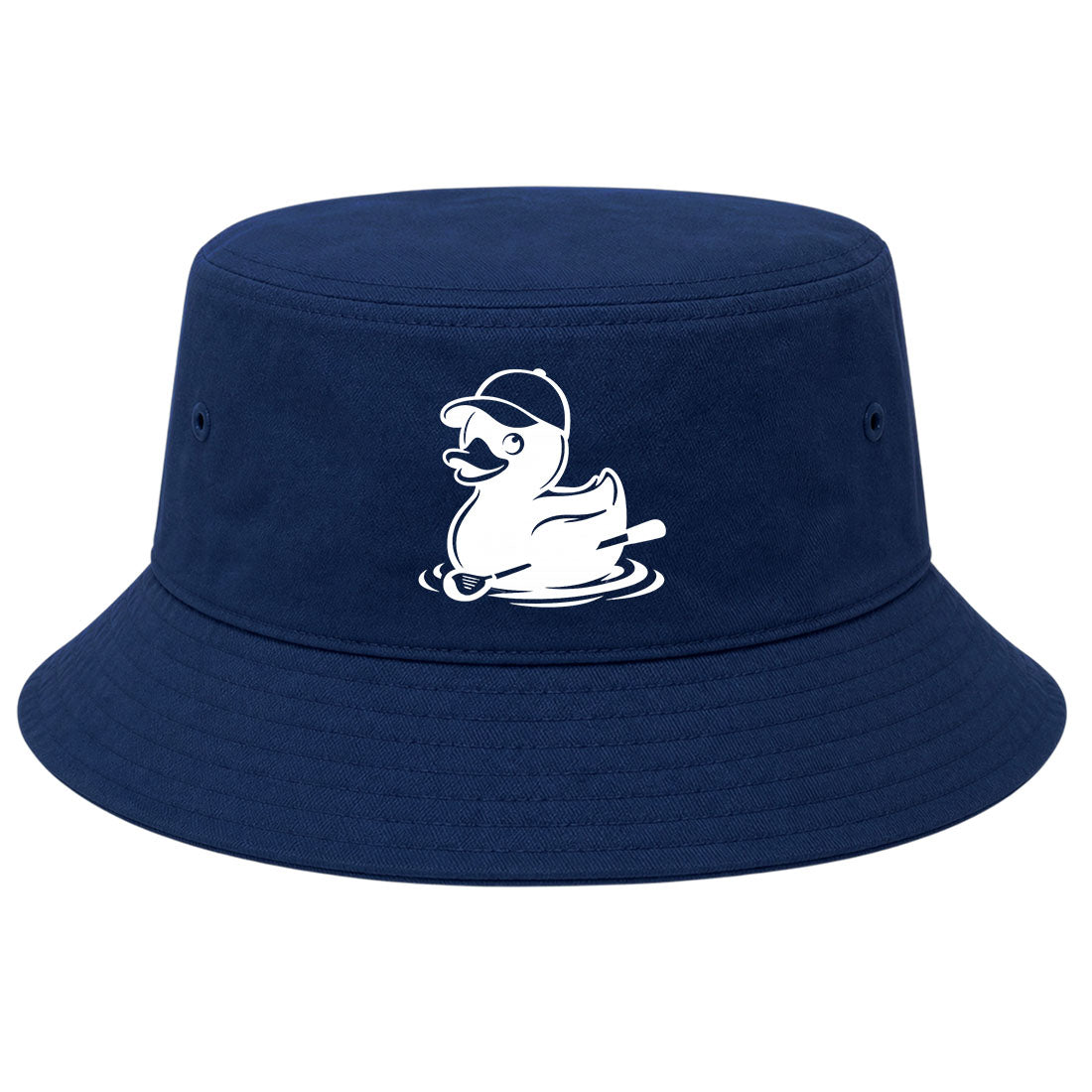 Navy Rubber Duck With Golf Club Golf Bucket Hat