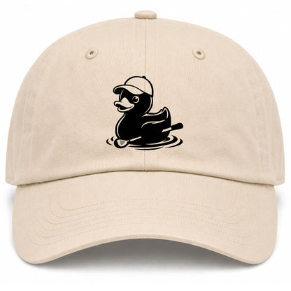 Beige Rubber Duck With Golf Club Golf Dad Hat