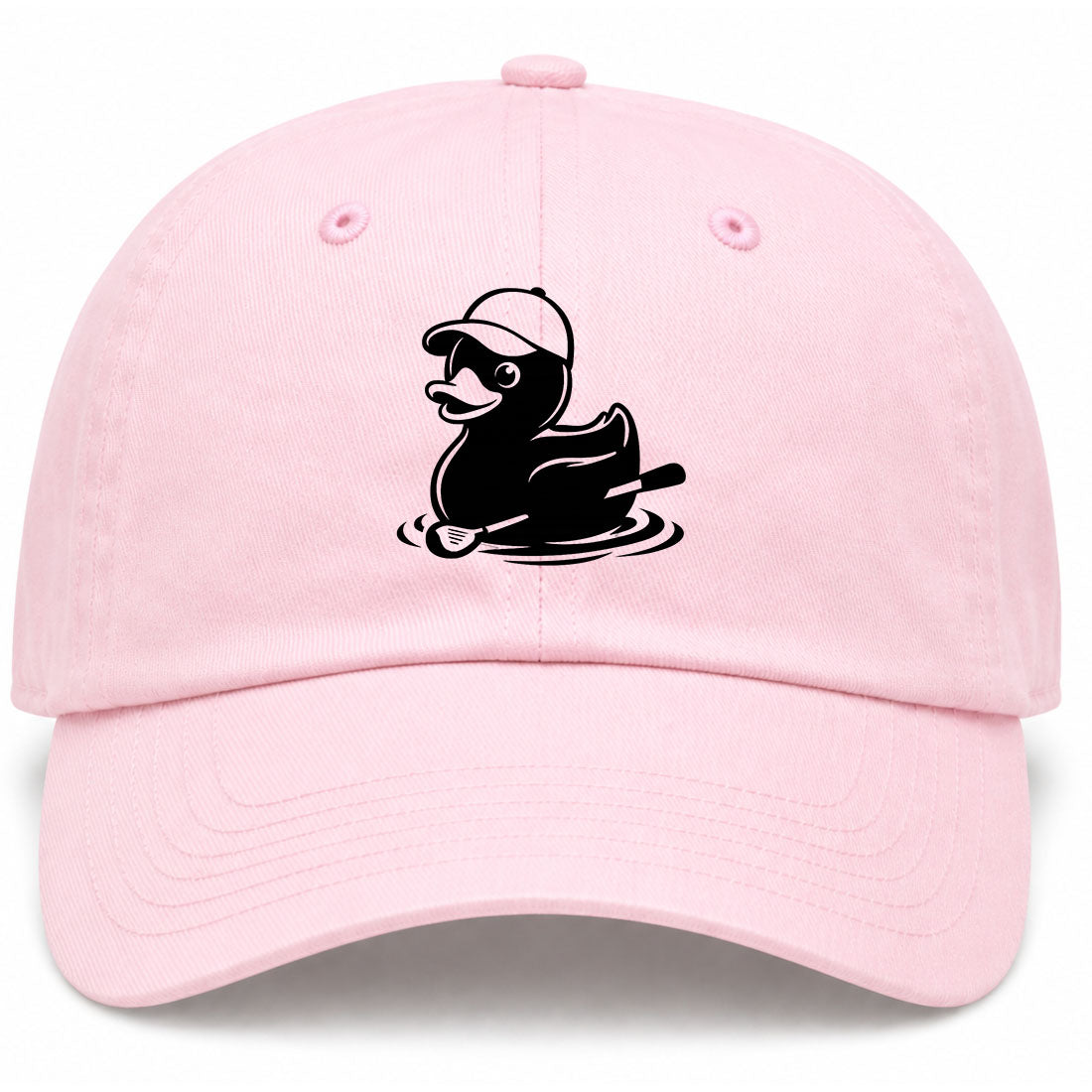 Pink Rubber Duck With Golf Club Golf Dad Hat