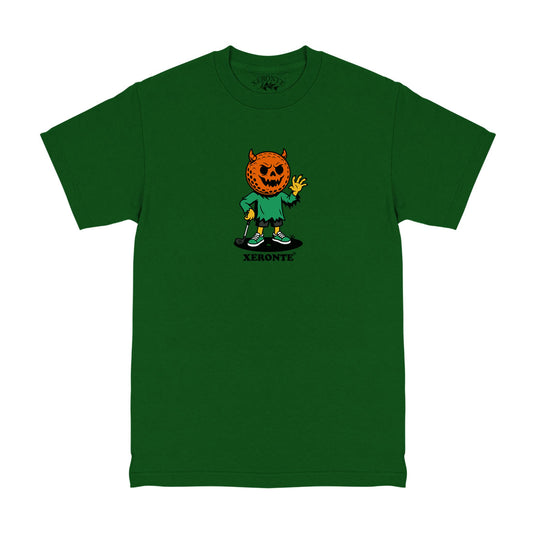 Scary Jack-O-Lantern Golf Ball Mascot Men's T-Shirt Green