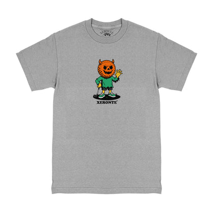 Scary Jack-O-Lantern Golf Ball Mascot Men's T-Shirt Grey