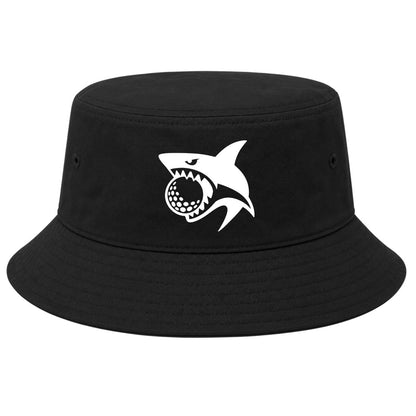 Black Shark Biting Golf Ball Golf Bucket Hat