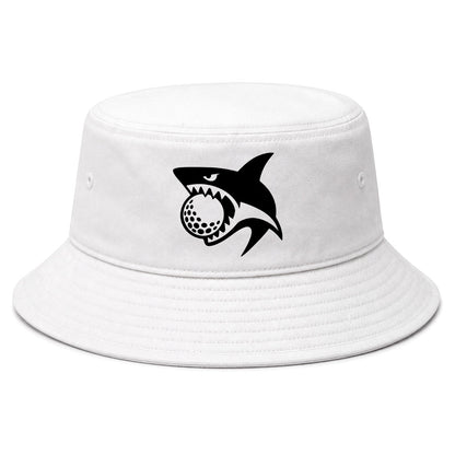 White Shark Biting Golf Ball Golf Bucket Hat
