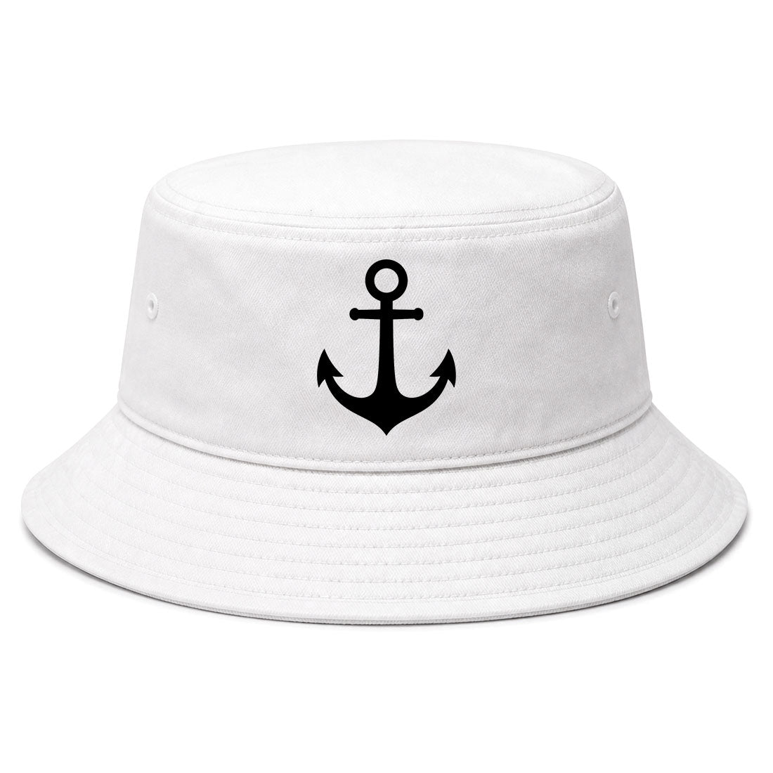 White Ship Anchor Golf Bucket Hat