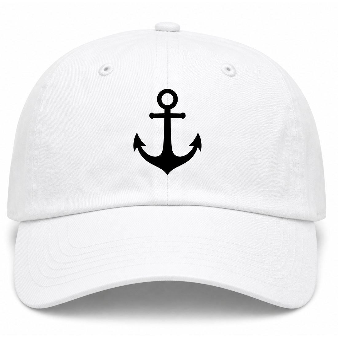 White Ship Anchor Golf Dad Hat