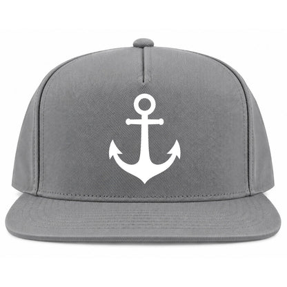 Grey Ship Anchor Golf Snapback Hat