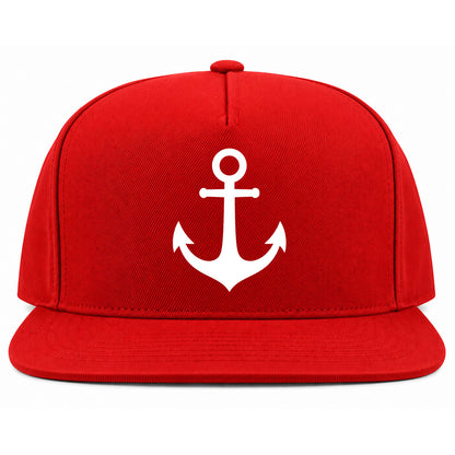 Red Ship Anchor Golf Snapback Hat