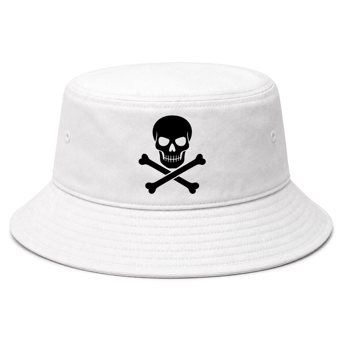 White Skull And Crossbones Golf Bucket Hat