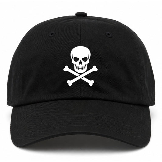 Black Skull And Crossbones Golf Dad Hat