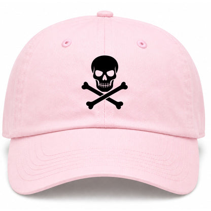 Pink Skull And Crossbones Golf Dad Hat