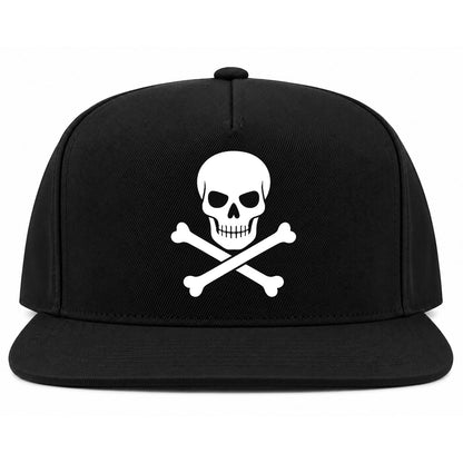 Black Skull And Crossbones Golf Snapback Hat
