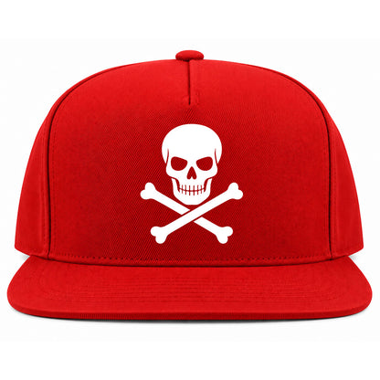 Red Skull And Crossbones Golf Snapback Hat