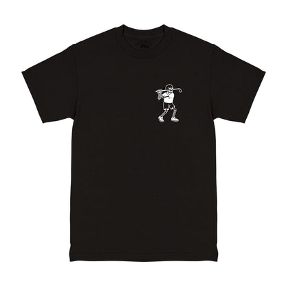 Black Skull Skeleton Golfer Men's T-Shirt
