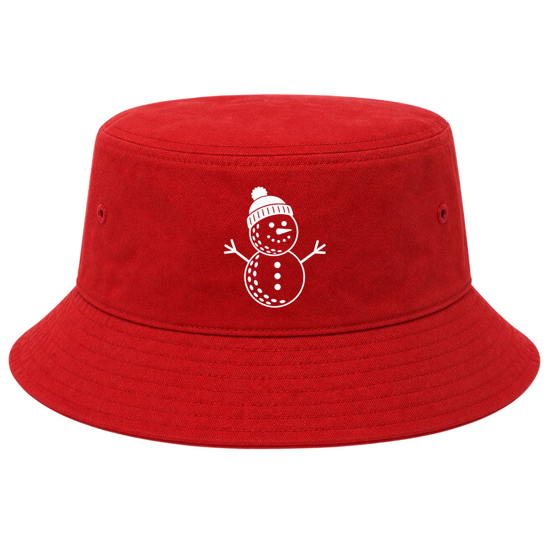 Red Snowman Golf Bucket Hat