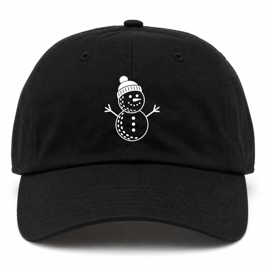 Black Snowman Golf Dad Hat