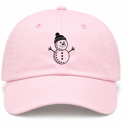 Pink Snowman Golf Dad Hat