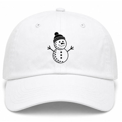 White Snowman Golf Dad Hat
