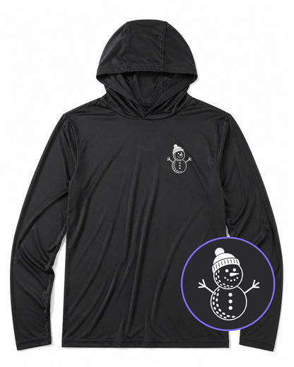 Black Snowman Men's Lightweight Performance Golf Hoodie