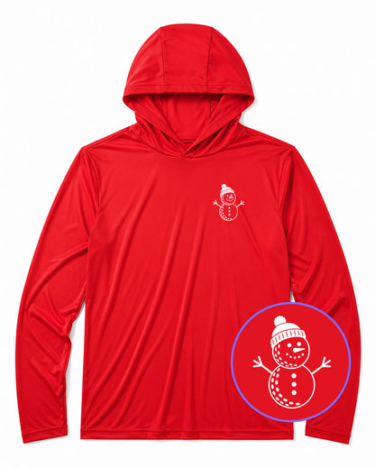 Red Snowman Men's Lightweight Performance Golf Hoodie