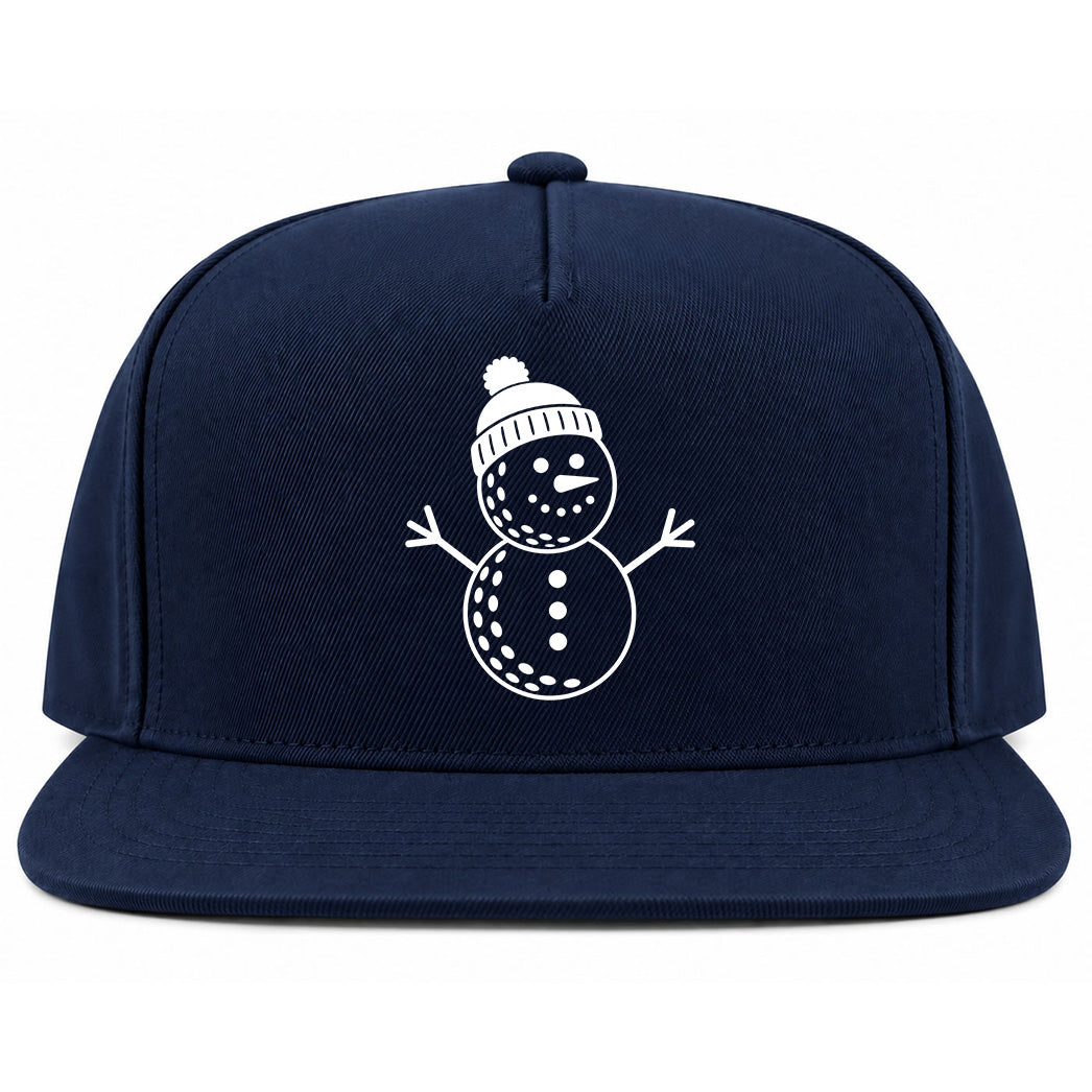 Navy Blue Snowman Golf Snapback Hat