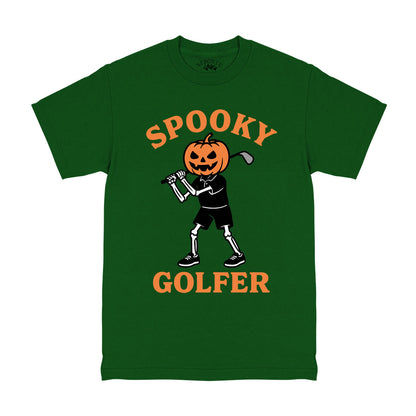 Green Spooky Golfer Halloween Men's T-Shirt